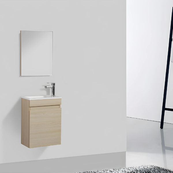 Meuble-lavabo mural de 16 po avec dessus en acrylique