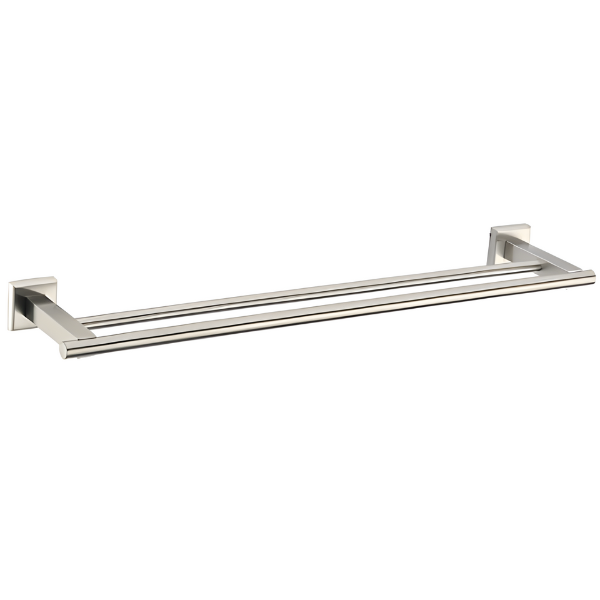 Barre porte-serviettes murale en nickel brossé