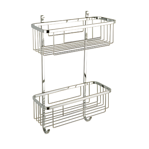 Étagère de douche d'angle à 2 niveaux