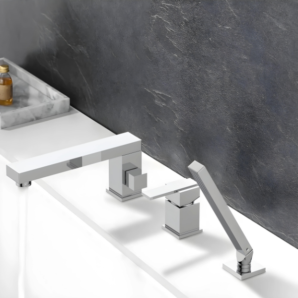 Robinet de baignoire à 3 trous avec douchette à main