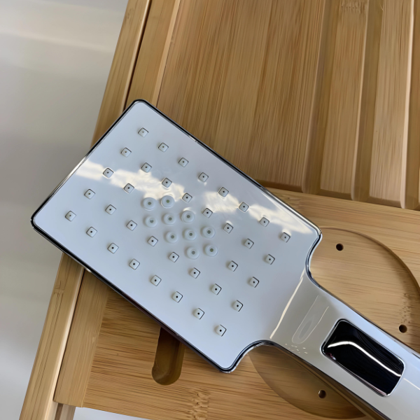 Douchette à main, chrome et blanc, 2 fonctions