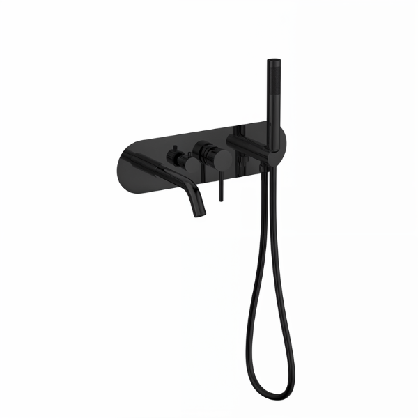 Robinet de bain mural avec douche à main