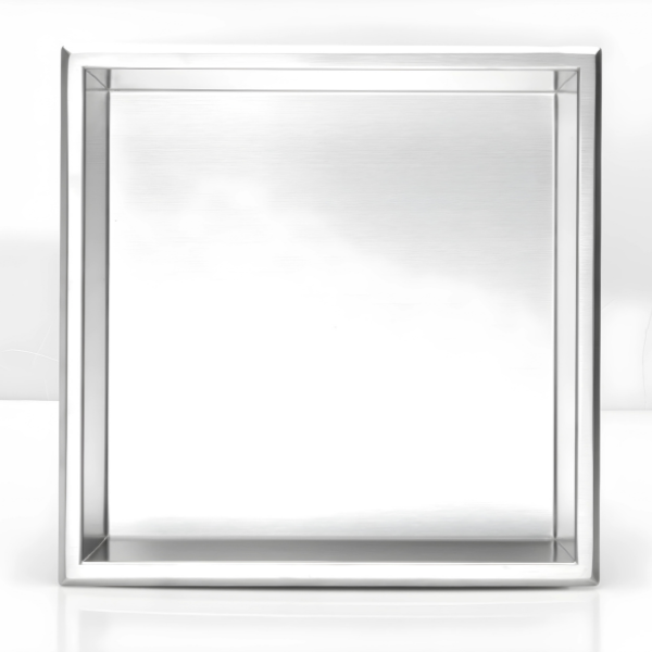 Niche de douche 12x12 en acier inoxydable noir