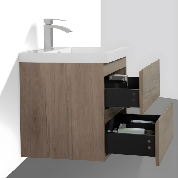 Meuble-lavabo simple Alice de 28 po avec dessus en acrylique