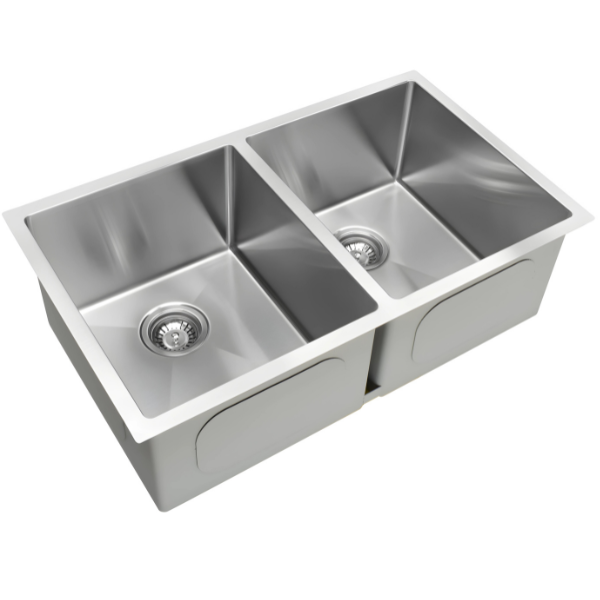 Évier de cuisine à deux cuves en acier inoxydable de 32 po (50/50)