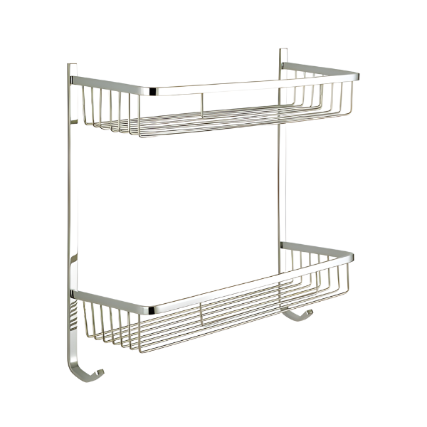 Étagère de douche d'angle à 2 niveaux