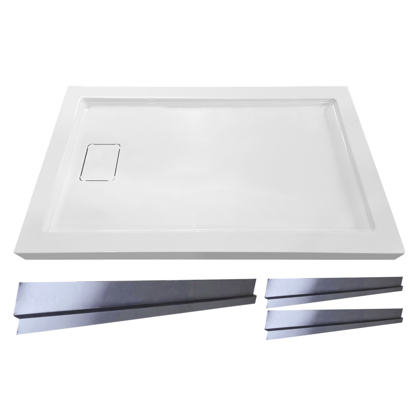 Base de douche en acrylique avec drain caché 36x60po
