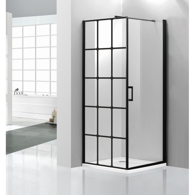 Edda 36" black, square shower