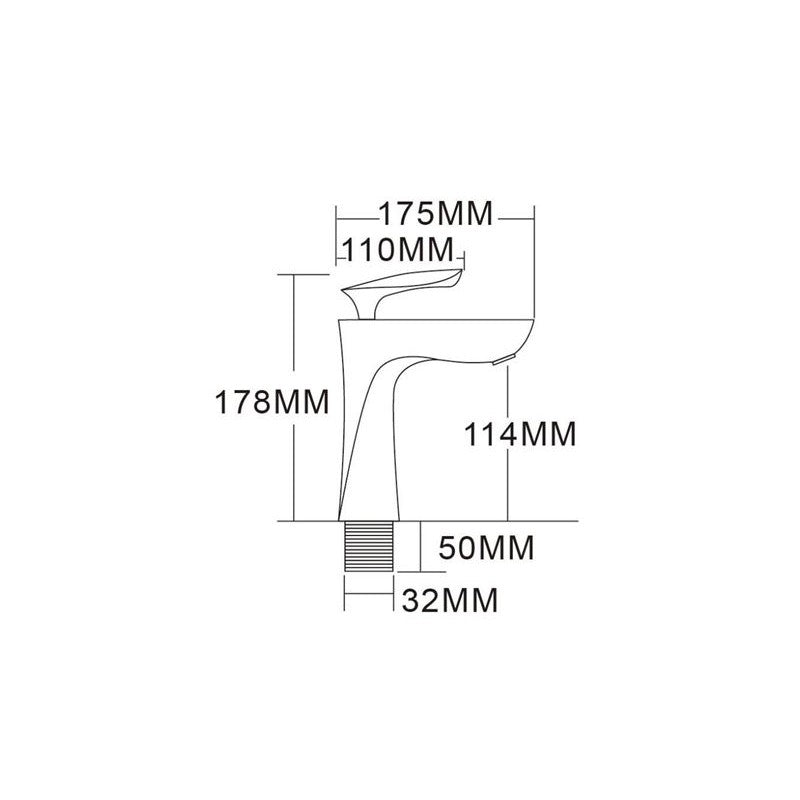 Kuta, Noir Mat, Robinet de Lavabo