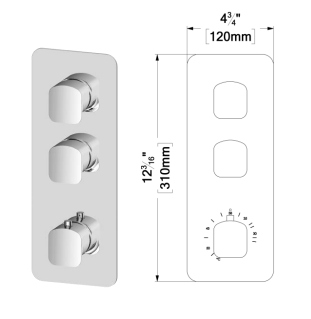 Tenzo - EXTENZA shower set, 2 functions, Delano DET42-23166-MB