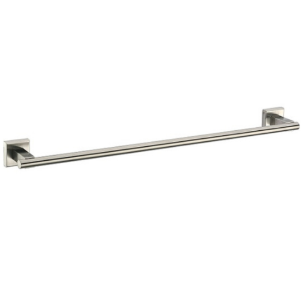 Barre porte-serviettes murale simple en nickel brossé