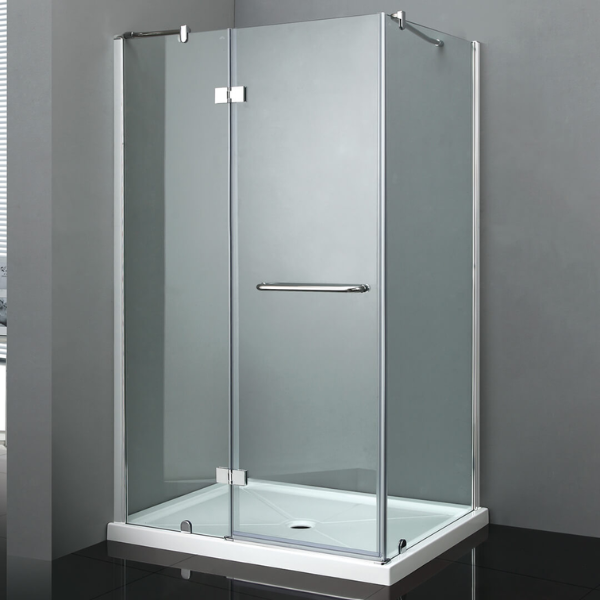 Kit de Douche Quadro 32x40'' - Porte avec Base - Chrome
