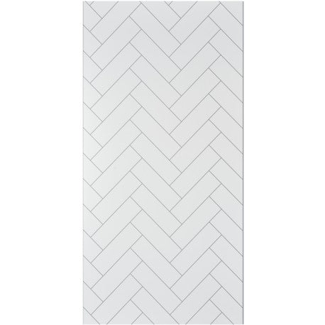 Mur de douche en PVC 48x96po couleur White Herringbone