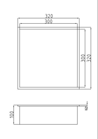 Shower niche 12" x 12", matte black