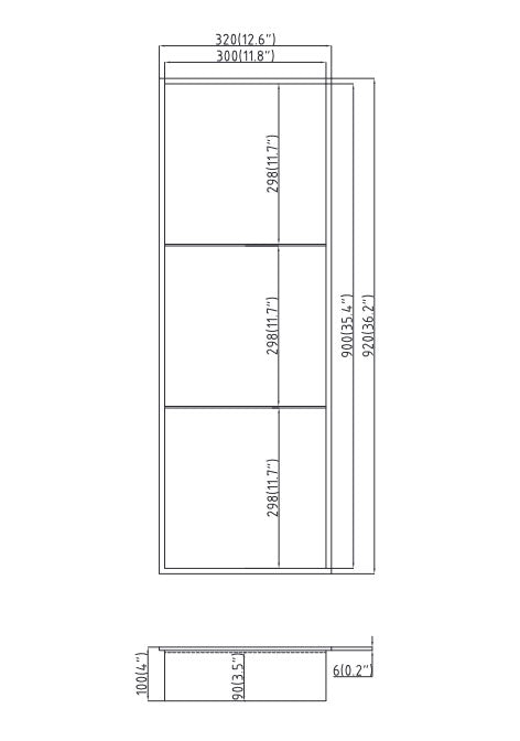 Shower Niche 12in x 36in - Matte Black
