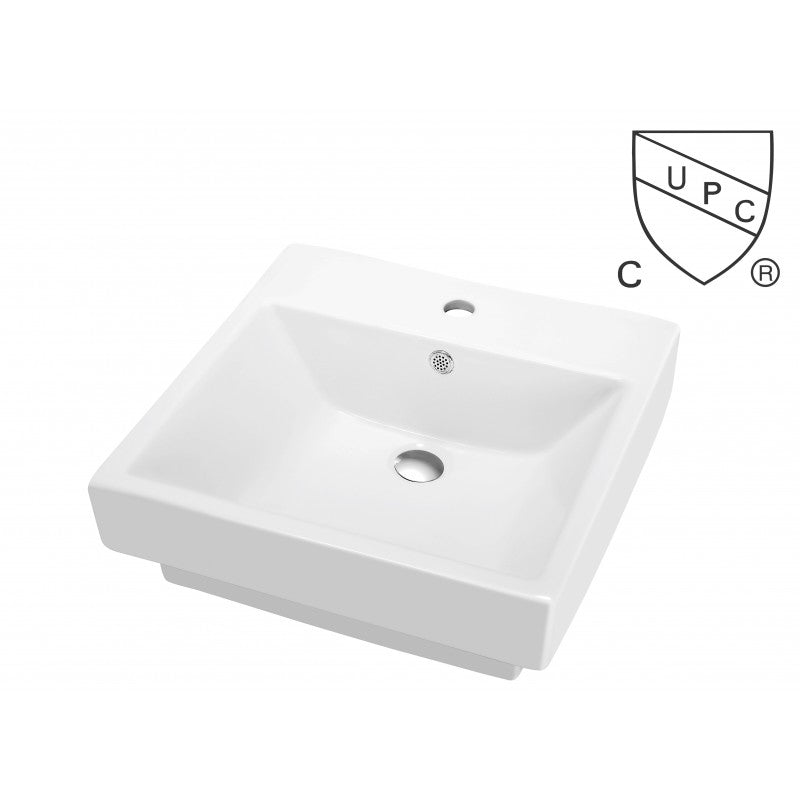 Olka 19.7" Semi-Undermount Porcelain Sink