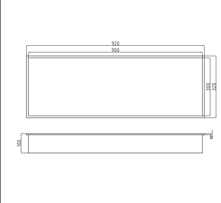 Shower Niche 36in x 12in - Matte Black