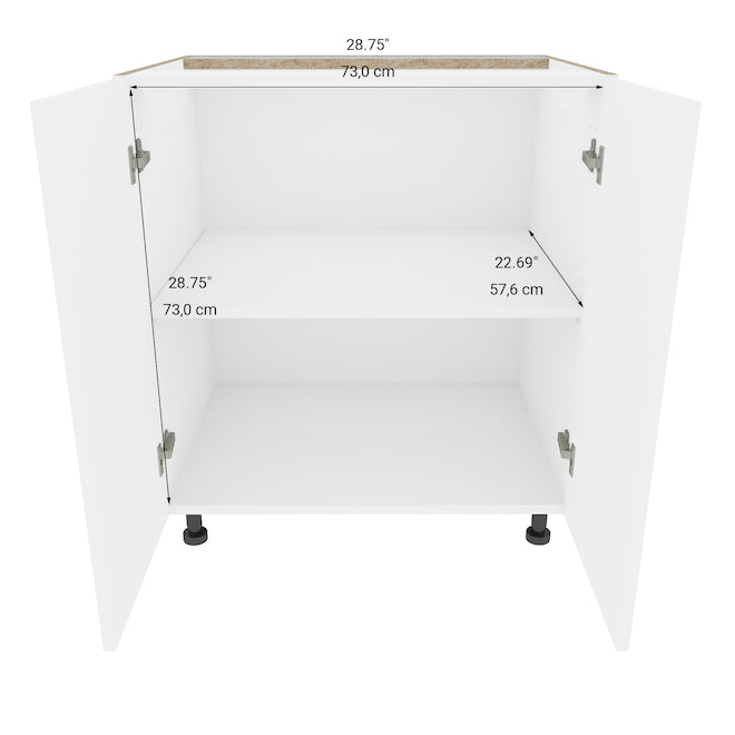 Kitchen Base Cabinet 30in Shaker with door