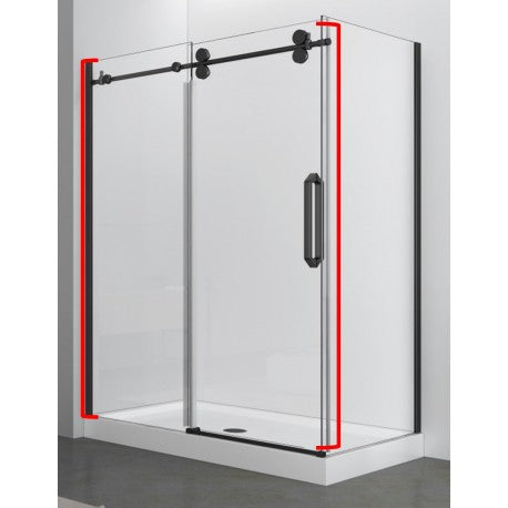 Apollon 60" black, shower door