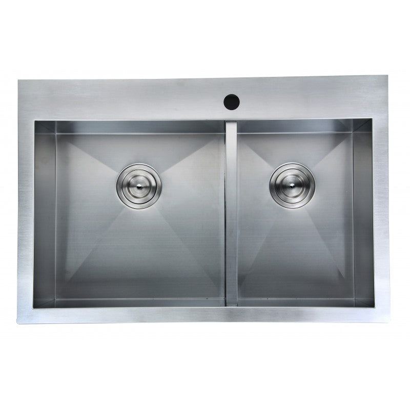 Cantina 33" 70/30 Stainless Steel Undermount Kitchen Sink