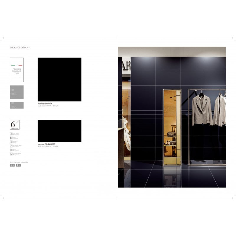 Glazed Finish Ceramic 12" x 24"