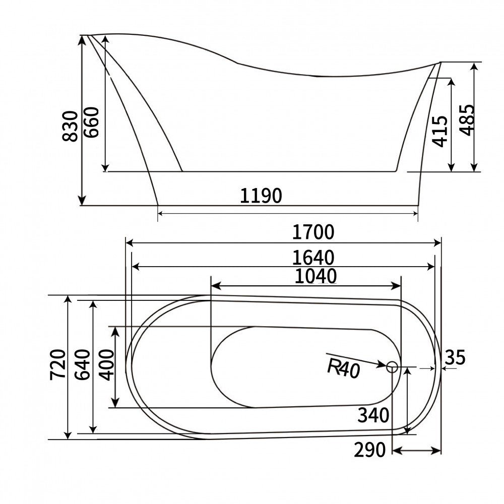 Morana 67" freestanding bathtub,