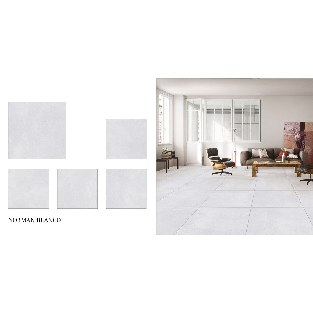 NORMAN BIANCO Matte finish ceramic 24" x 24"