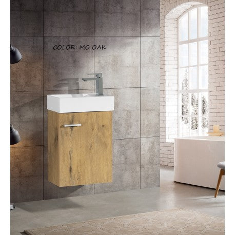 York 16" Mo Oak, Floating Vanity