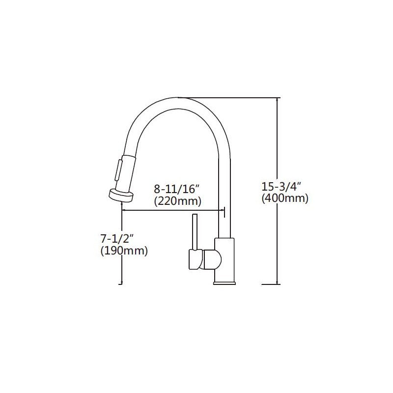 Vodos, robinet de cuisine en nickel brossé