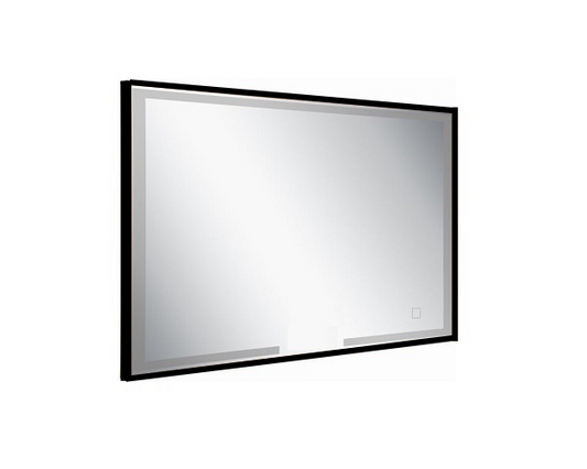 Miroir LED rectangulaire avec contour noir