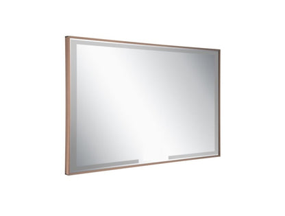 Miroir LED avec cadre doré, rectangle