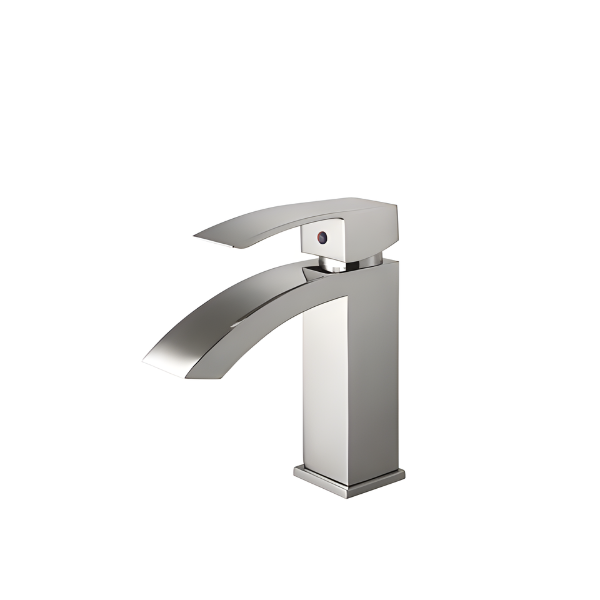 Bathroom Vanity Faucet with Curved Spout