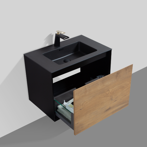 Meuble-lavabo simple Felix de 36 po avec dessus en quartz sable