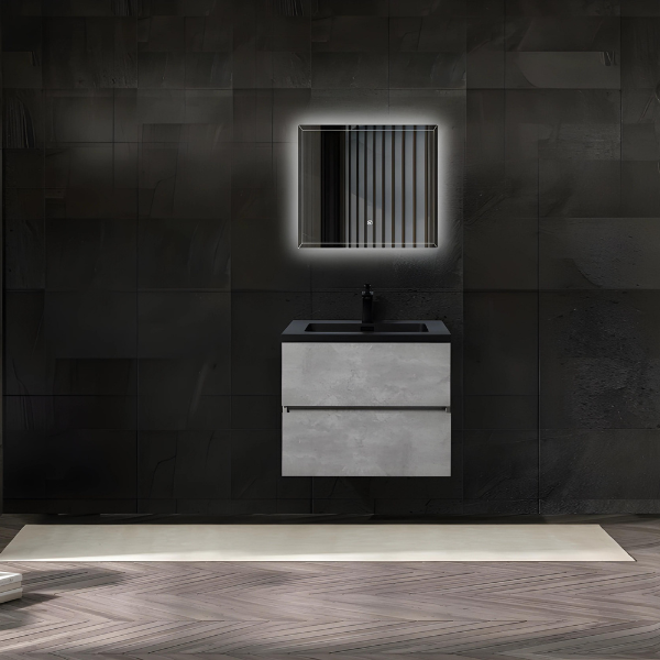 Meuble-lavabo simple EDI de 30 po avec dessus en quartz sable