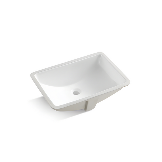 Lavabo rectangulaire sous plan en porcelaine