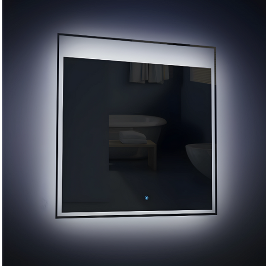 Miroir LED avec bords transparents