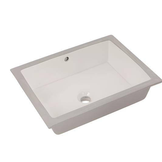 Lavabo de salle de bain rectangulaire à encastrer