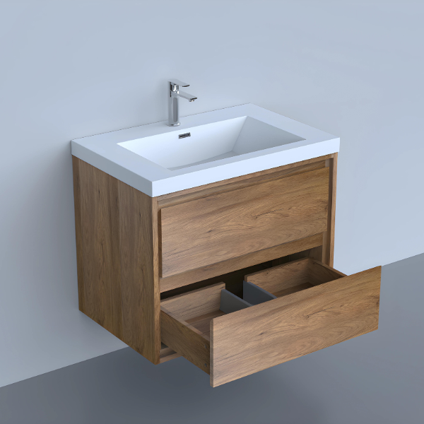 Meuble-lavabo simple Emma 36 po avec lavabo en polymarbre