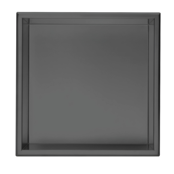 12x12 Shower Niche in Black Stainless Steel