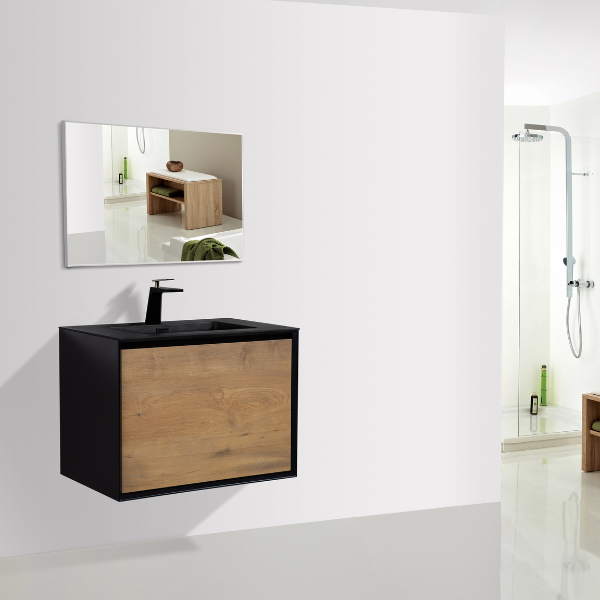 Meuble-lavabo simple Felix de 36 po avec dessus en quartz sable