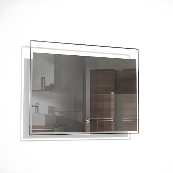 Miroir LED avec bords transparents