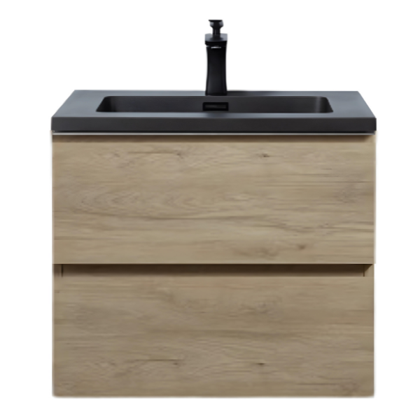 Meuble-lavabo simple Alicia de 24 po avec dessus en quartz sable