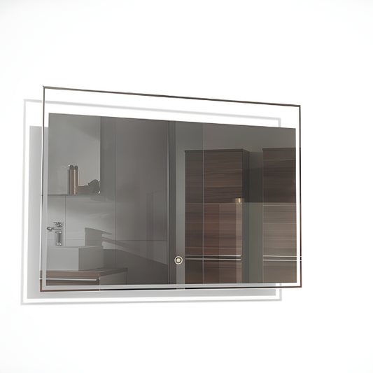 Miroir LED avec bords transparents