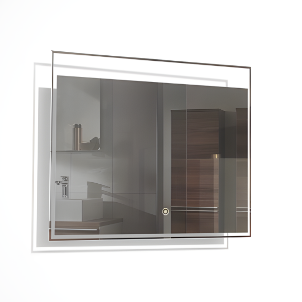 Miroir LED avec bords transparents