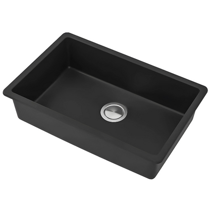 Lavabo en quartz noir 24"X 18"