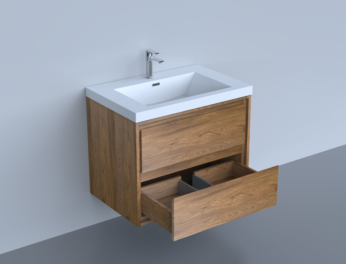 Meuble-lavabo simple Emma de 42 po avec lavabo en polymarbre