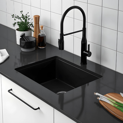 Lavabo en quartz noir 24"X 18"