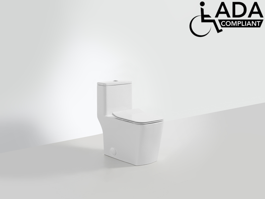 IM - Toilette monobloc à double chasse avec siège carré