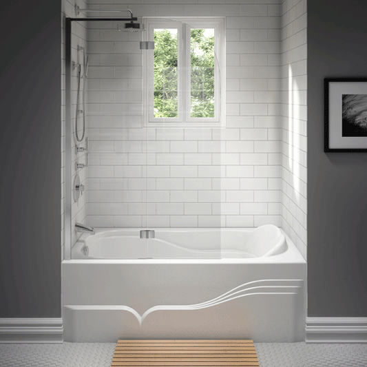 Neptune - Daphné bath, alcove with left drain skirt 32"x60"