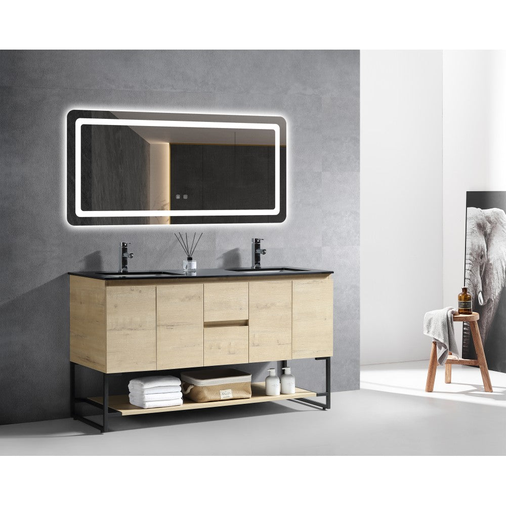 Berlin 60" Vick Oak, Freestanding Vanity